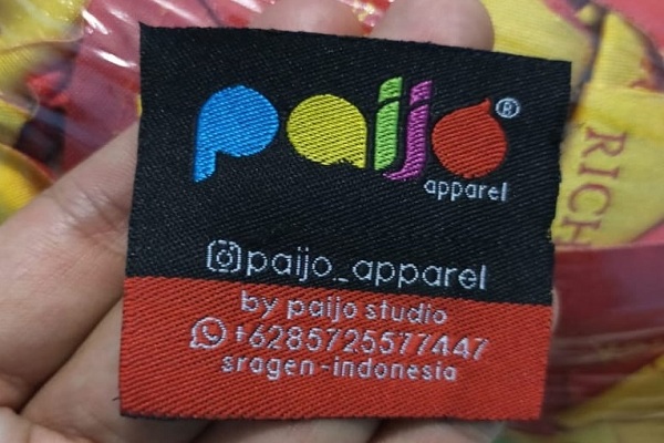 Label Baju Woven Paijo Apparel