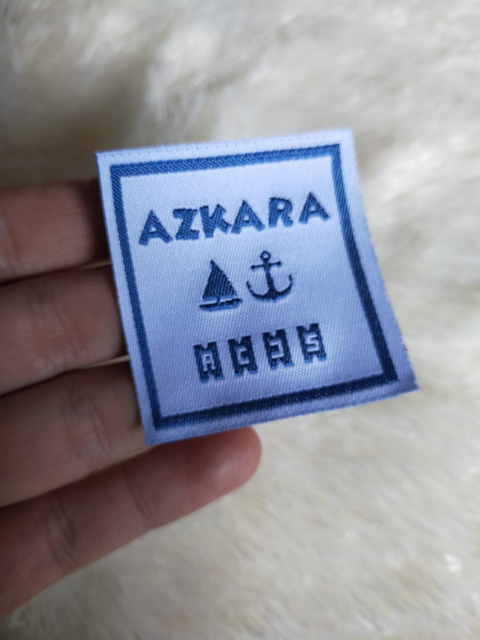  Contoh Label Baju  Woven Damask Azkara